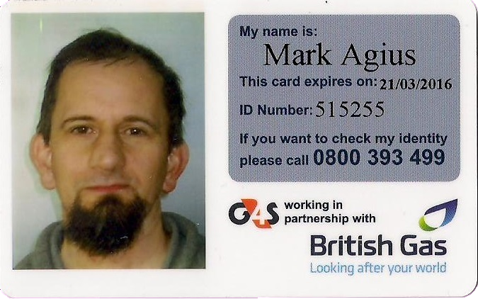  British Gas / Meter-U / G4S card 